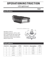 ECE R65 classe 2 R10 SAE LED lumière de calandre à montage en surface 36W LED clignotant tête d'éclairage stroboscopique 270 degrés large diffusion SA7027