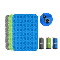 Tapis de camping en nylon Ripstop 40D + TPU, valeur R 1.3 - Matelas de couchage gonflable ultra-compactable 0,9 kg pour le camping en extérieur