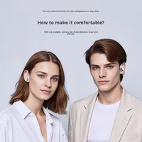 Casque audio OWS circum-auriculaire modèle Twin Couple avec écran numérique HD, longue autonomie et haute qualité sonore, écouteurs ouverts