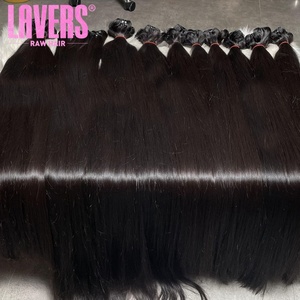 Bán buôn nguyên liệu tóc Ấn Độ Nhà cung cấp 12A lớp biểu bì phù hợp Trinh Nữ xương thẳng đôi rút ra tự nhiên tóc con người nguyên Ấn Độ bó - Product Image 2