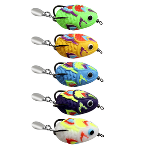 WEI <span class=keywords><strong>4</strong></span>,5 cm/11g 5 colores Rana suave Mini señuelo suave señuelo de Pesca agua superior flotante señuelos de rana cebo de agua dulce Wobbler Pesca - Product Image 4