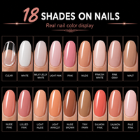 Kit de Gel Constructeur BIAB Nude Mix Neutre en Bouteille, Gel d'Extension d'Ongles Non Toxique de Designer, Faible Coûte de Rétrait par Trempage, Durable