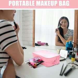 Mesh PVC Cosmetic Makeup <b>Bag</b> Toiletry Pouch with Zipper, Mini Wash <b>Bag</b> <b>Make</b> <b>up</b> Storage Organizer Cosmetic Travel <b>Bag</b> Transparent - Product Image 5