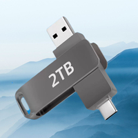 Flashdisk Key 64GB USB Flash Drive 32GB OTG Metal USB 2.0 Tipe C Kecepatan Tinggi Logo Gratis Cetak Laser OTG USB Tipe C Memory Stick