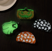 Halloween Neujahr Ostern Leuchtende Plastik-Geister-Kürbis-Haarklammer Niedliche Lustige Hai-Haarspange Weibliche Haaraccessoires