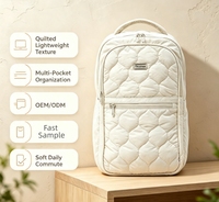 Sac à dos matelassé tendance pour femme avec poche frontale organisatrice et compartiment rembourré pour ordinateur portable – Idéal pour les voyages, les affaires, l'usage quotidien et le travail – Modèle OEM pour femmes