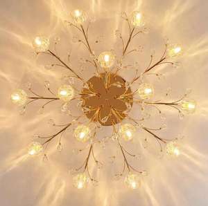 Iluminación de celo en forma de flor, bola de cristal, luz led de techo con control remoto para dormitorio - Product Image 4