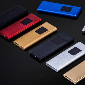 2025 encendedor de cigarros electrónico sin llama recargable USB de doble cara con colores - Product Image 5