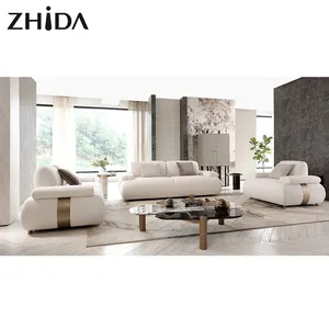 Home Furniture Set 1 2 3 Seater Sofa Set Comfortable Convertible Couch Longue Shape Luxury Sofa