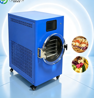 Kleine huishoudelijke vriesdroogmachine voor de productie van appelchips en huisdierensnacks.