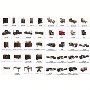 Qingya Furniture Vintage Style Wooden Home Furniture Traditional Antique Design Durable Rectangular <b>Desk</b> <b>Set</b> - Product Image 2
