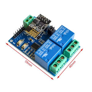 Modul relai 2 saluran ESP-01 5V <span class=keywords><strong>ESP8266</strong></span> 2 saluran modul relai 2 saluran untuk pengontrol aplikasi ponsel rumah pintar IOT - Product Image 4