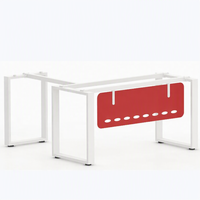 Mobilier moderne bureau cadre de table en métal bureau ordinateur bureau en forme de L avec table ronde cadre de table d'appoint