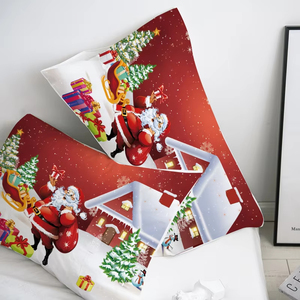 <span class=keywords><strong>Federe</strong></span> cuscino personalizzato 3D HD federa <span class=keywords><strong>50x70</strong></span> 50x75 50x80 decorativo Cartoon fodera cuscino natale natale Babbo Natale rosso biancheria da letto - Product Image 4