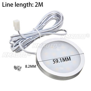 Lámpara LED de 6cm y 12V para Iluminación Interior de Coche, 2W 6000K, Kit de Luz de Techo para RV, Camper, Van, Barco, Remolque, Blanco Brillante - Product Image 2