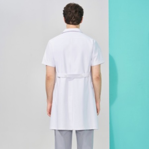 Set Uniforme da Medico a <span class=keywords><strong>Maniche</strong></span> <span class=keywords><strong>Corte</strong></span> in Cotone-Poliestere Bianco per <span class=keywords><strong>Uomo</strong></span>, <span class=keywords><strong>Camice</strong></span> Ospedaliero Durevole con Logo Personalizzato - Product Image 6