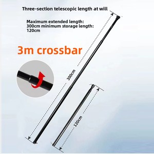 Barra Telescópica de Aleación de Aluminio de 3m para Fotografía, Soporte de Fondo, Suspensión para Luz de Relleno en Transmisiones en Vivo, Envío en 24 Horas - Product Image 1