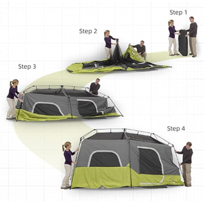 <span class=keywords><strong>Tenda</strong></span> Istantanea per 9 Persone, Quattro Stagioni, Doppio Strato, Impermeabile, Antineve, Montaggio Rapido, Pieghevole, per <span class=keywords><strong>Campeggio</strong></span> Familiare all'Aperto - Product Image 4