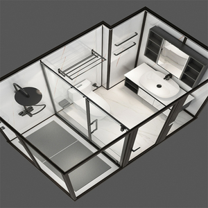 Hiện đại công nghiệp & thiết kế truyền thống prefab phòng tắm đơn vị phong cách đương đại vách tắm - Product Image 4