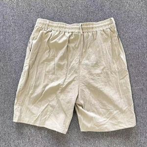 <span class=keywords><strong>Pantaloncini</strong></span> da <span class=keywords><strong>uomo</strong></span> con coulisse elastico in vita sottile <span class=keywords><strong>pantaloncini</strong></span> morbidi in lino estivo <span class=keywords><strong>Beige</strong></span> semplici tasche vuote un quarto di <span class=keywords><strong>pantaloncini</strong></span> - Product Image 5