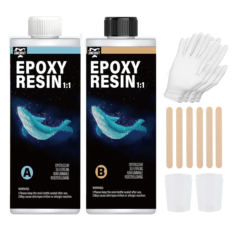 Epoxy Resin with Hardener 960 ml Crystal Clear Casting Resin Set Epoxy Resin with Wood
