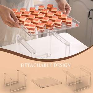 ऐक्रेलिक वर्ग सेवारत ट्रे स्टैंड डेसर्ट कपकेक पेस्ट्री कुकीज़ के लिए घर या वाणिज्यिक उपयोग के लिए व्यवहार करता है - Product Image 6