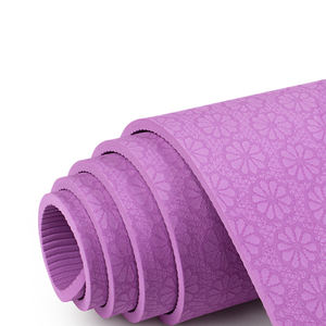 Matras Yoga latihan Label pribadi, antiair, portabel, satu warna - Product Image 1