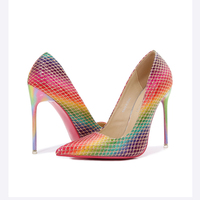 Chaussures à Talon Haut Fines Européennes et Américaines, à Bout Pointu et Polyvalentes, Couleurs Tendance, Sexy et Séduisantes, Grandes Tailles pour Femmes