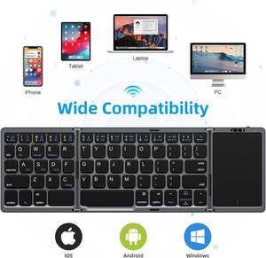 Foldable Keyboard Wireless bluetooth for Z Fold 7 Foldable bluetooth Keyboard with Phone <b>Stand</b> and Long Battery - Product Image 3