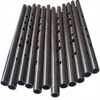 Tube en fibre de carbone 3K avec trous pré-percés, haute rigidité, léger, tube CFRP usiné CNC pour l'assemblage de châssis de drone