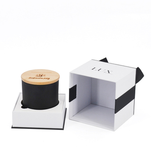 Luxury Custom logo 2 Piece Candle Paper Box With Lid And Base Paper Gift Box For Candle Packaging Box