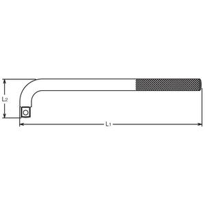 KOKEN - 4788-250K 1/2 ''L-handle-EAN 4991644127313 LLAVE ACCESORIOS 1/2" - Product Image 2