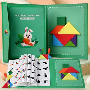 Rompecabezas de Madera Tangram Magnético 3D, Bloques de Construcción de Formas Creativas DIY, Juguetes Montessori para Niños y Niñas - Product Image 3