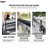 Couverture de benne électrique enroulable en aluminium avec télécommande pour GWM Cannon Poer Pickup 2022+ Accessoires extérieurs