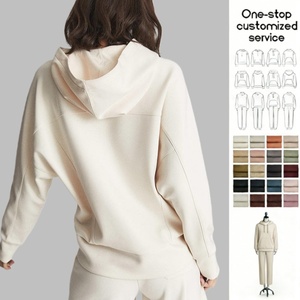 Felpa con Cappuccio e Zip per <span class=keywords><strong>Donna</strong></span>, Personalizzabile con Logo Ricamato, Stampa Integrale, Manica Lunga, Stile V Lone Loungewear - Product Image 2