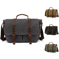 Sac messager en toile vintage de luxe de haute qualité pour hommes, durable, imperméable, léger, bandoulière, sacoche, couleur unie