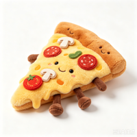 Jouet en peluche personnalisé AI ODM/OEM, design mignon de dessin animé, burger, pizza, hot-dog, cadeau pour enfants, vente en gros, usine de jouets en peluche sur mesure