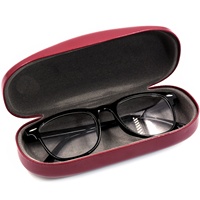Bestclean Étuis à lunettes rigides en cuir brillant Logo personnalisé Mallette de rangement pour lunettes de vue en métal