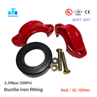 Raccord rigide/flexible rainuré en fonte ductile FM UL de 1 à 40 pouces, résistant à la corrosion, pour systèmes d'extinction d'incendie / lutte contre les incendies