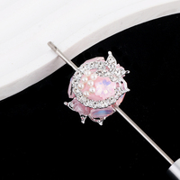 Boule d'argile en céramique pleine de strass, perle percée avec trou droit, accessoire de collier porte-clés de téléphone portable bricolage