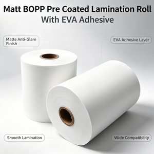 Película de Laminación Térmica Mate Pre-revestida de 200-650 mm de Ancho para Impresión Rápida y Aplicaciones de Diseño Gráfico - Product Image 1