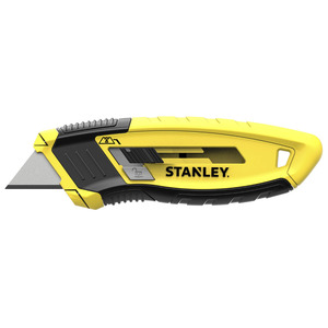 มีดใบมีดหดได้ Stanley พร้อมตัวเลื่อนด้านข้าง ขนาด 18 มม. สำหรับเปิดกล่องและงานฝีมือ - Product Image 1
