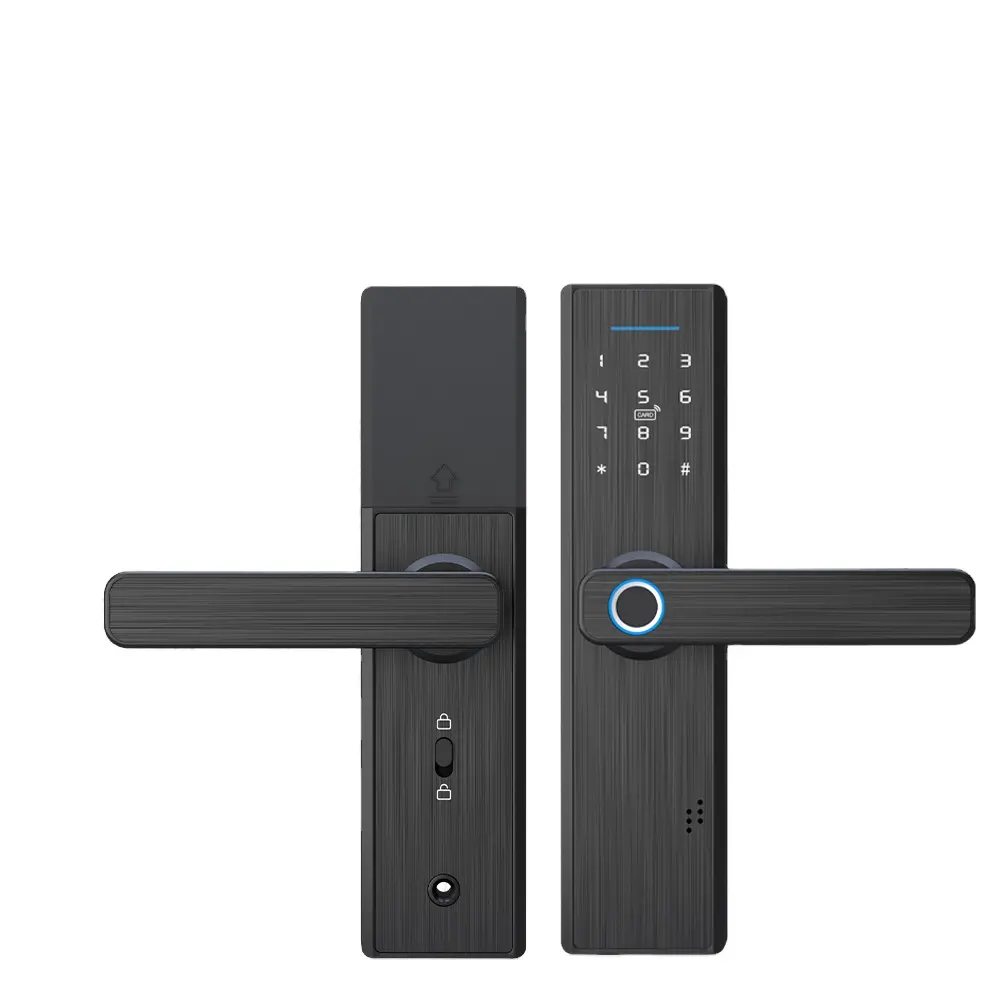 WiFi Smart Digital Door Lock Cylinder Key and Card Type for Home Security with Fingerprint Access digital lock smart locks