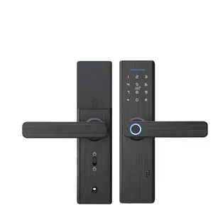 WiFi akıllı dijital kapı kilidi silindir anahtar ve kart tipi parmak izi erişim ile ev güvenlik için dijital kilit akıllı kilitler