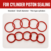 Joint torique en silicone rouge, section transversale de 1,2 mm, diamètre extérieur de 5 à 22 mm, dureté Shore 55, joint en caoutchouc pour composants pneumatiques, surface moulée lisse, marque AXIS
