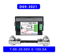 D69-3021 DC7-20V 0-100A Multimètre numérique LCD multifonctionnel avec affichage double tension et courant avec shunt 100A