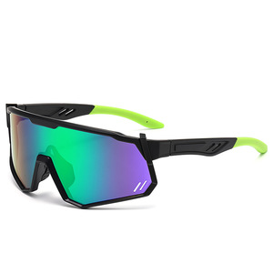 Lunettes de soleil de sport pour cyclisme en plein air, grande monture, protection UV400, film coloré, protection solaire - Product Image 5
