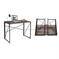 Bureau de travail moderne extensible et pliable, convertible, avec structure en fer, hauteur réglable, poste de travail gain de place pour étudiants