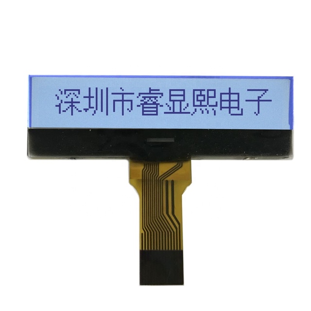 128X16 Dot matrix lcd display screen white led backlight wire connector Custom small size Graphic lcd Module
