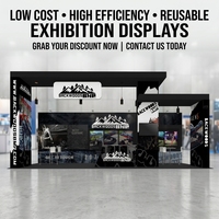 Cloison de stand d'exposition personnalisable en aluminium, mur d'affichage en tissu pour salon professionnel